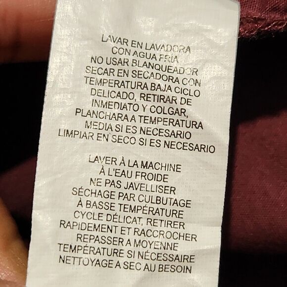 Haggar Shirts Size Medium Wine Color Classic Fit Premium Cotton.  New - Picture 9 of 9